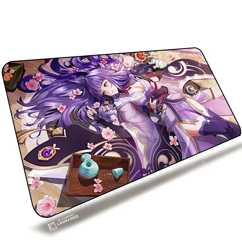 Mouse Pad Genshin Impact Mousepad Baal Raiden Shogun Gaming Accessories Pc Gamer Cabinet Desk 6179