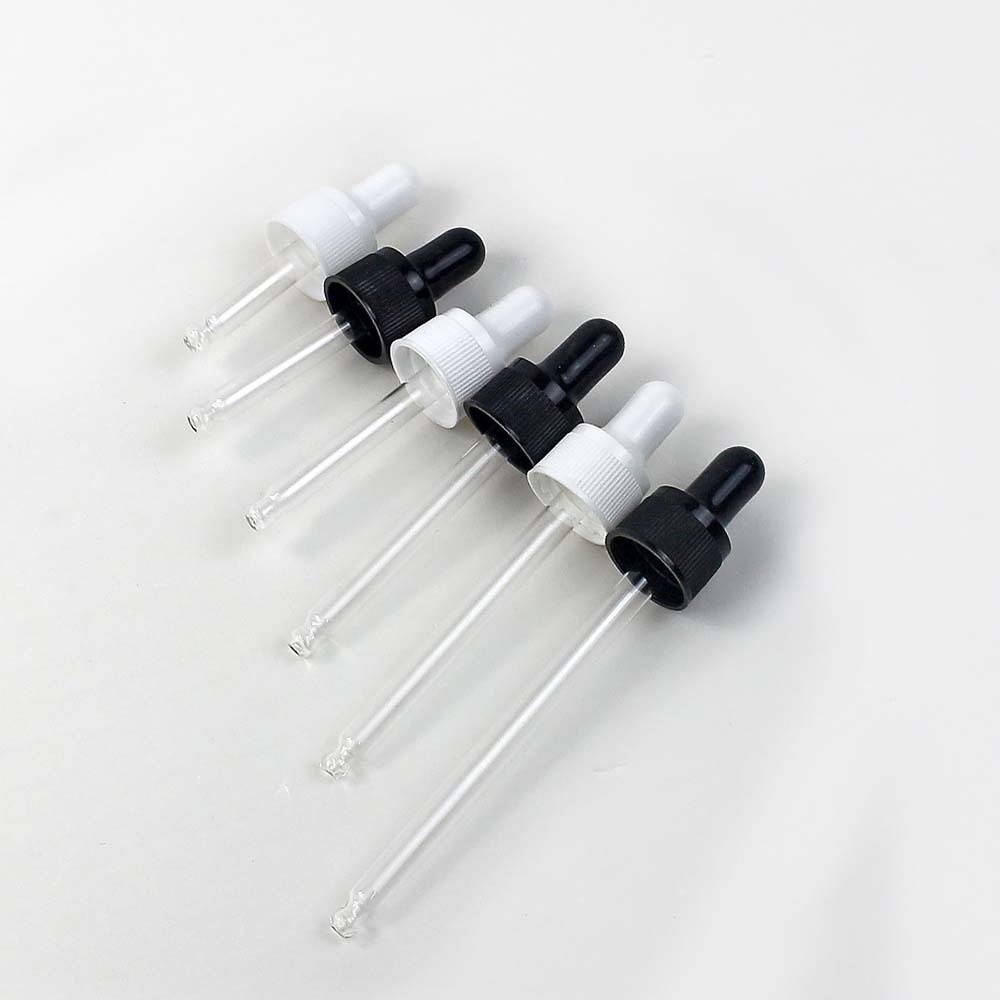 100pcs black white plastic cap / dropper glass lid tamperevident lid