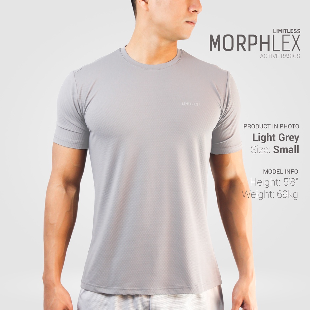 【LIMITLESS】MORPHLEX Active Basic Drifit Shirt Muscle Fit Men's Gym