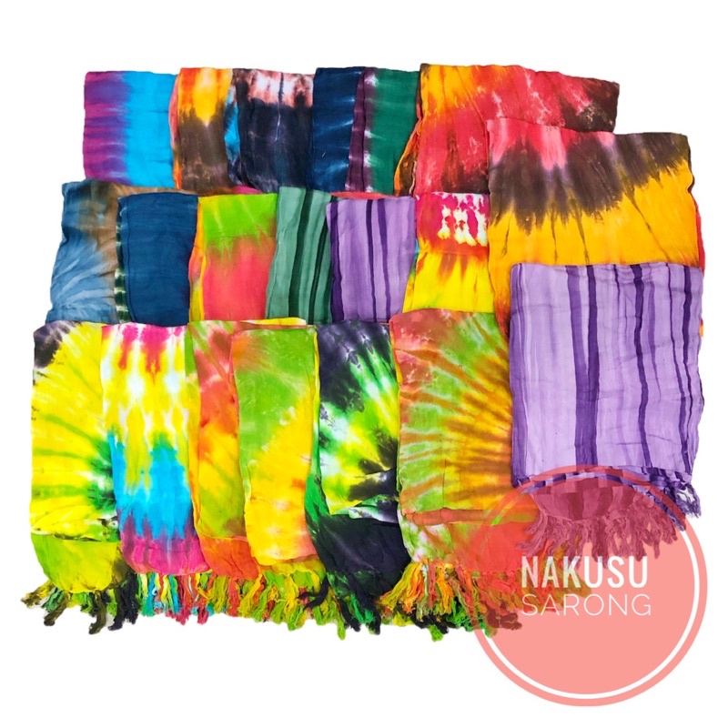 Nakusu Big Scarf Beach Balaba Sarong Assorted Color Scarves | Shopee ...