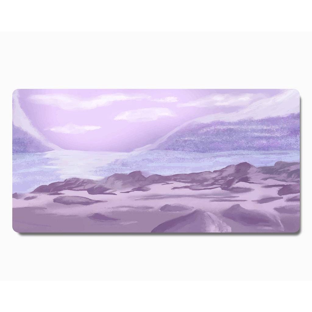 Pastle pink purple landscape cute desk mat cute desk pad extra