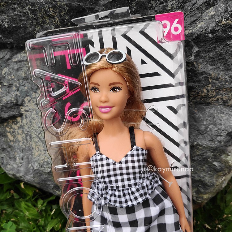 Barbie Fashionista 96 Curvy Doll Checkered Dress NEW Shopee