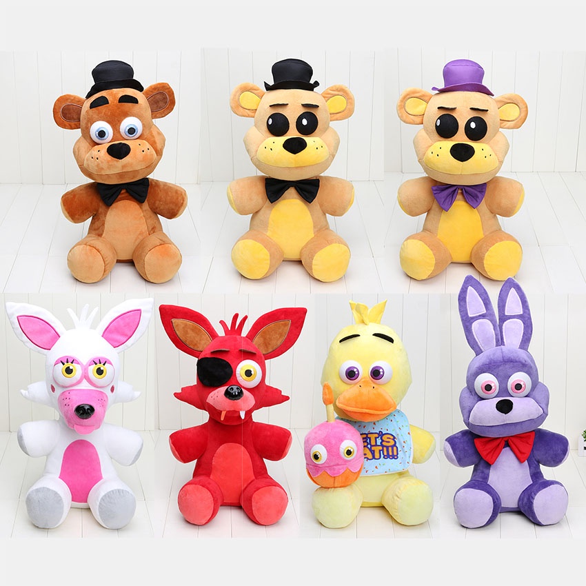 shopeeNo.1▫❈45CM Big Size FNAF five night at freddy's plush toys Freddy  Fazbear Mangle Foxy bonnie c