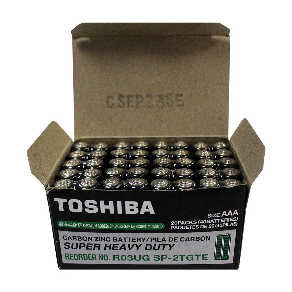 Toshiba Super Heavy Duty R03UG AAA Batteries (40pcs/box) | Shopee ...