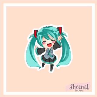 Miku Graffiti Sticker, Chibi Laptop Stickers, Cute Laptop Stickers