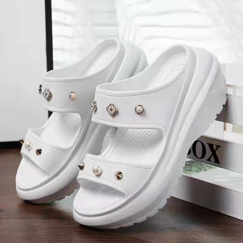 White bae online crocs