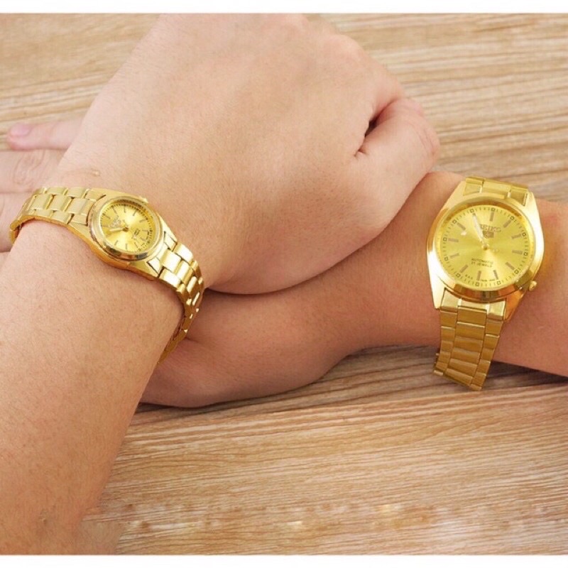 Watch Seiko gold men s women stainless watch Shopee Philippines