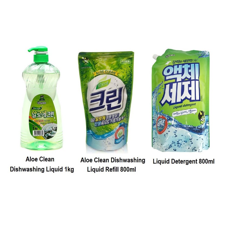 Sandokkaebi Aloe Clean Dishwashing Liquid 1kg and 800g Refill Liquid ...