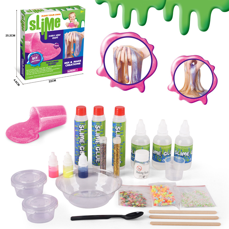Slime Creation Kit with glue inks textures slime containers and safe ...