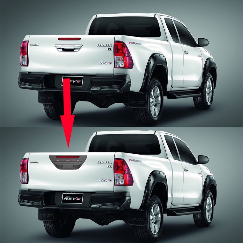 For Toyota Hilux Accessories Back Door Decoration Tail Gate Rear Door ...