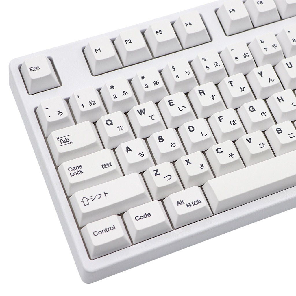 PBT 135 Keys Minimalist White Keycap SUB-DYE Japanese Theme Style ...