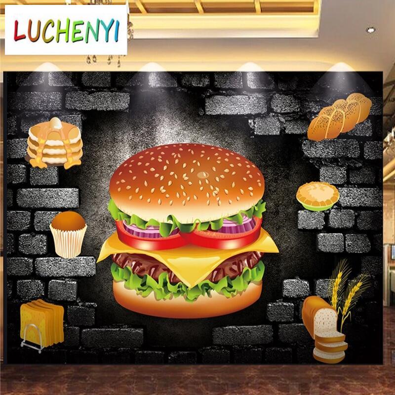 brick restaurant mural 3d wallpaper paper 3d bakery wall size hamburg ...
