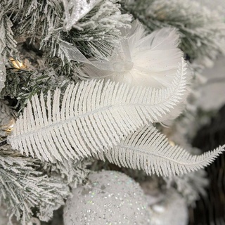 2M Christmas Tree Santa White Feather Boa Strip Xmas Ribbon Party Garland  Decor 1PCS/5PCS
