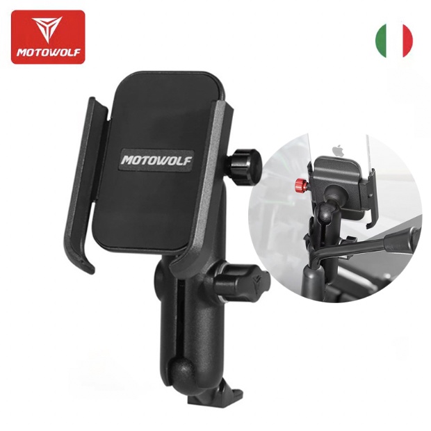 Enzo Original Motowolf Aluminum Mobile Phone Holder Cellphone Holder V