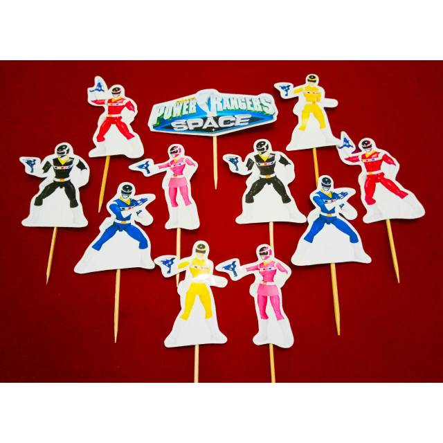 Power ranger in space cake decoration topper | Shopee Philippines