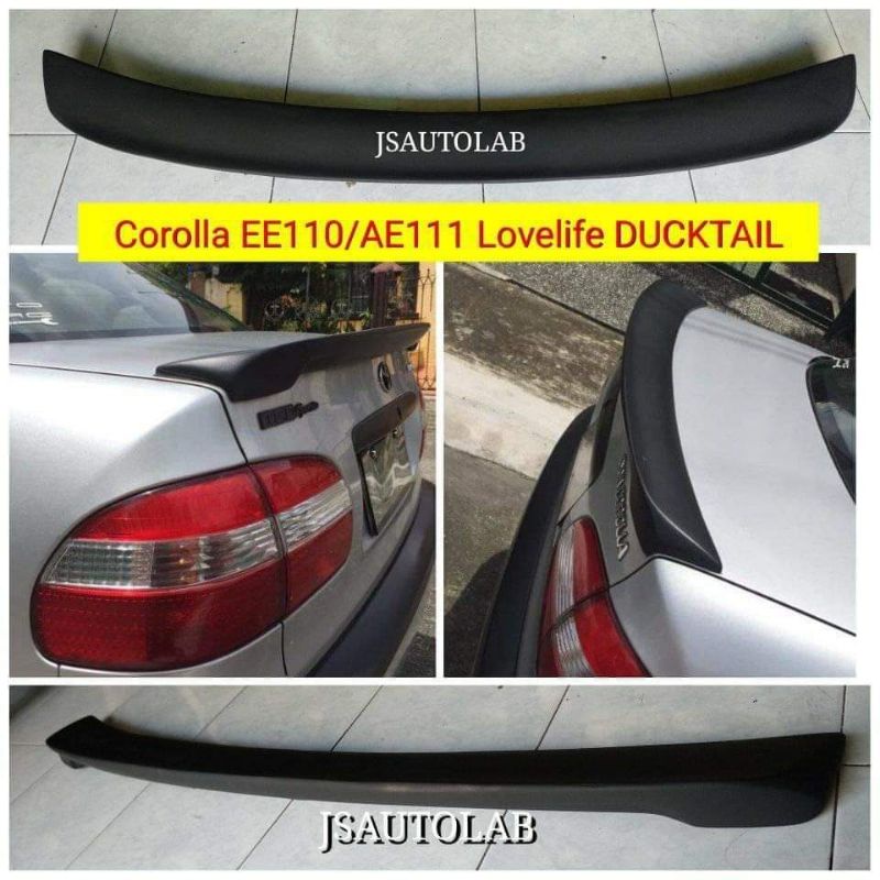 SPOILER DUCKTAIL (Fiberglass) for COROLLA EE110/AE111 Lovelife 98-00 ...