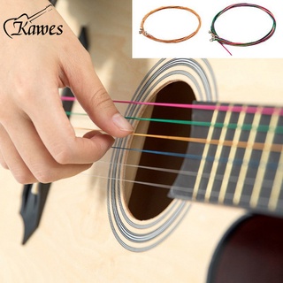 KAWES 6Pcs Set Acoustic Guitar String Set Phosphor Bronze Musical