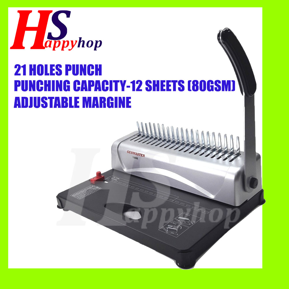 Office Use Binding Comb Machine 21Hole A4 Size , Press Binding Machine ...