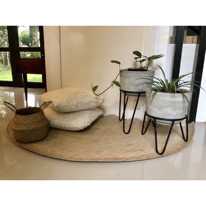 Natural HALFMOON semicircle buri mat banig | Shopee Philippines