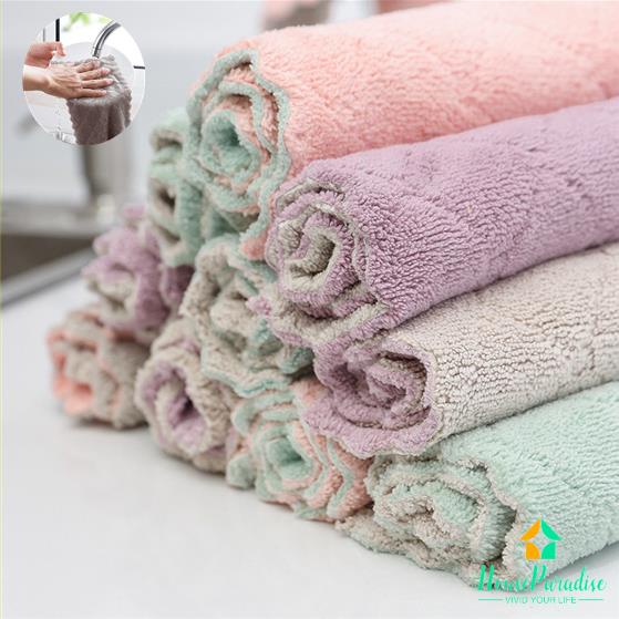 10PCS Kitchen Dish Towels, Kitchen Towels and Dishcloths Set,Dish Cloths  for Washing Dishes Dish Rags for Drying Dishes Kitchen Wash Clothes and Dish  Towels Random Color