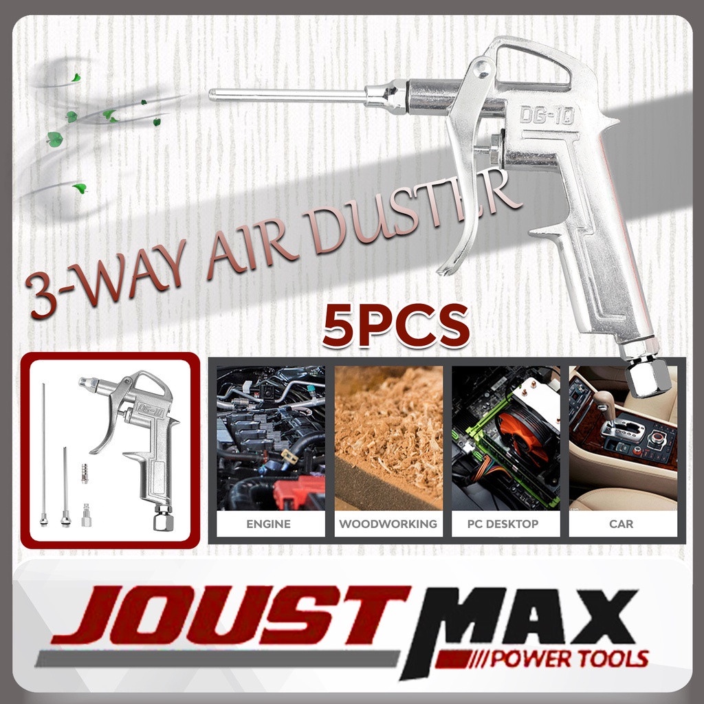 5PCS 3-WAY AIR DUSTER AIR BLOW GUN WITH ADJUSTABLE AIR FLOW NOZZLE ...