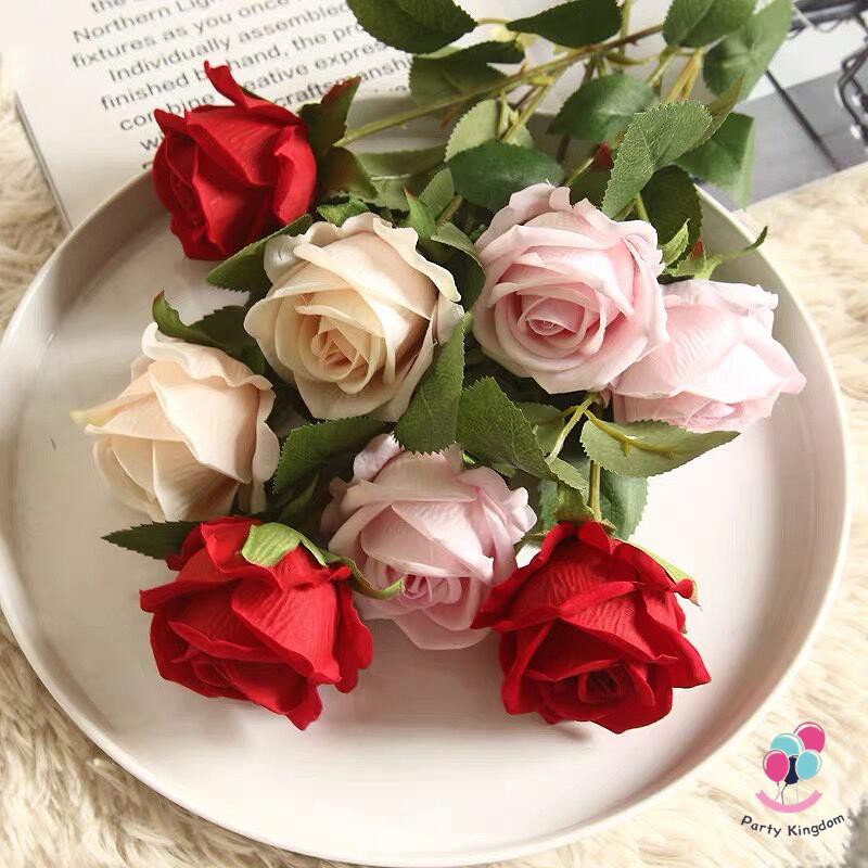 High Quality Flannel Artificial Rose Bouquet Flower Flowers Day Gift ...