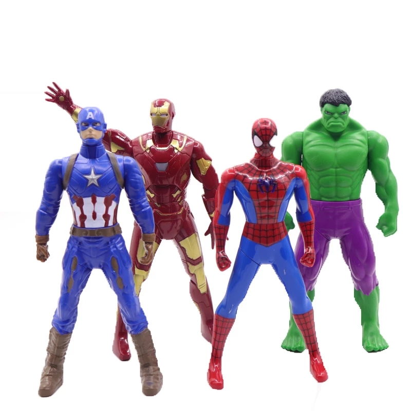 17cm Marvel Super Hero Action Figure Toy PVC Spider Man Hulk