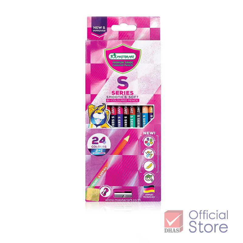 (Genuine Product) Master Art 2Pin Crayon Set (24 Colors) (Thailand