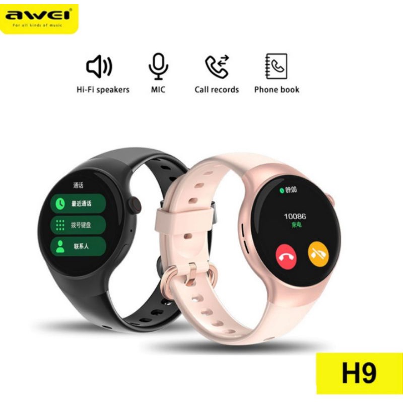 Awei H9 Smartwatch PINK AND BLACK COLOR Waterproof NEWEST Smartwatch ...