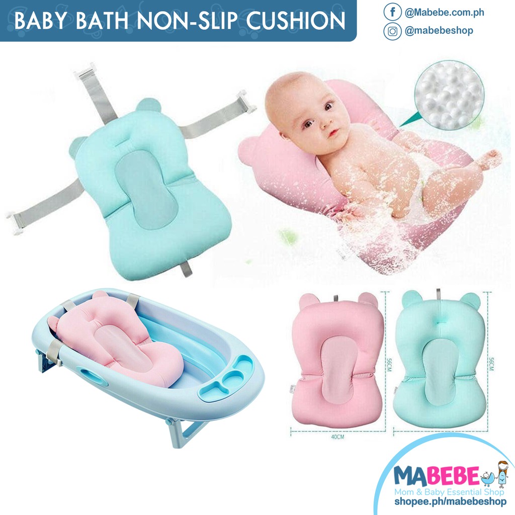 Mabebeshop Baby Bath Pad Non-Slip Cushion Tub for Newborns (Bath Tub sold  separately)