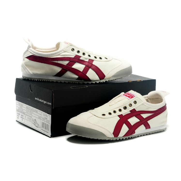 Onitsuka tiger clearance slip on red