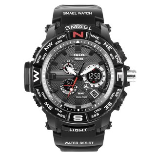 SMAEL 1531 Men Dual Time LED Digital Quartz Waterproof Military Sport Watch