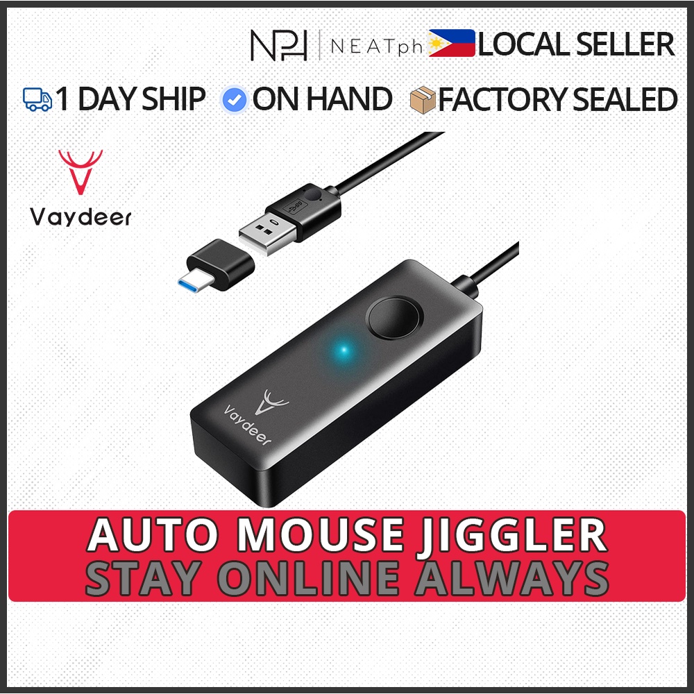 VAYDEER Undetectable Mouse Jiggler Mouse Mover USB Port for Computer