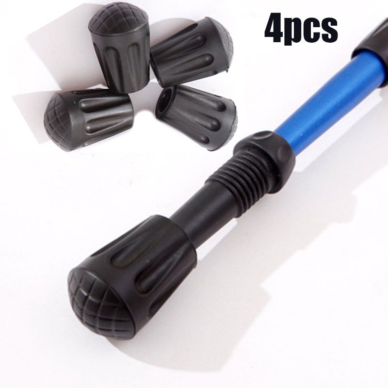 4x 10mm Walkingstick Ferrule Rubber End Hiking Pole ProtectorCane