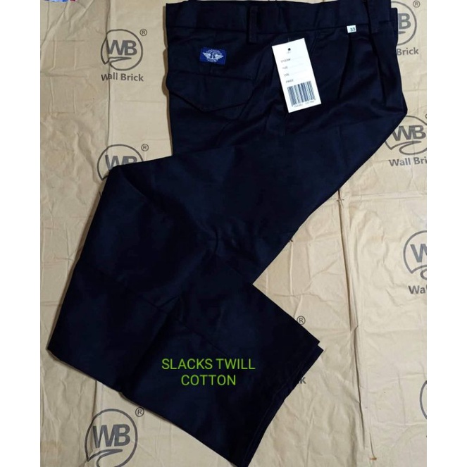 Slacks Twill Cotton Black Regular cut for men's adult size:28-40 ...