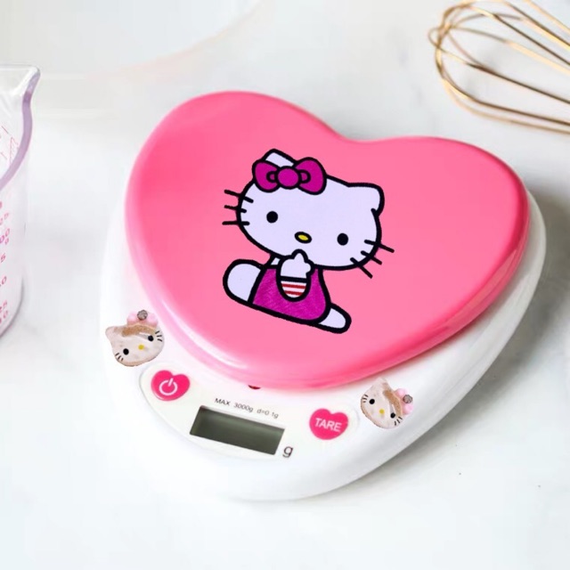 Pink Heart-Shaped Kitchen Scale