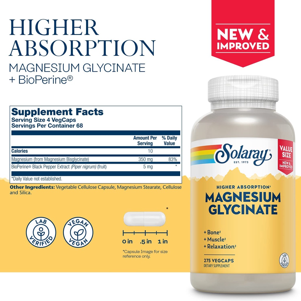 Solaray, Magnesium Glycinate, 350mg Shopee Philippines