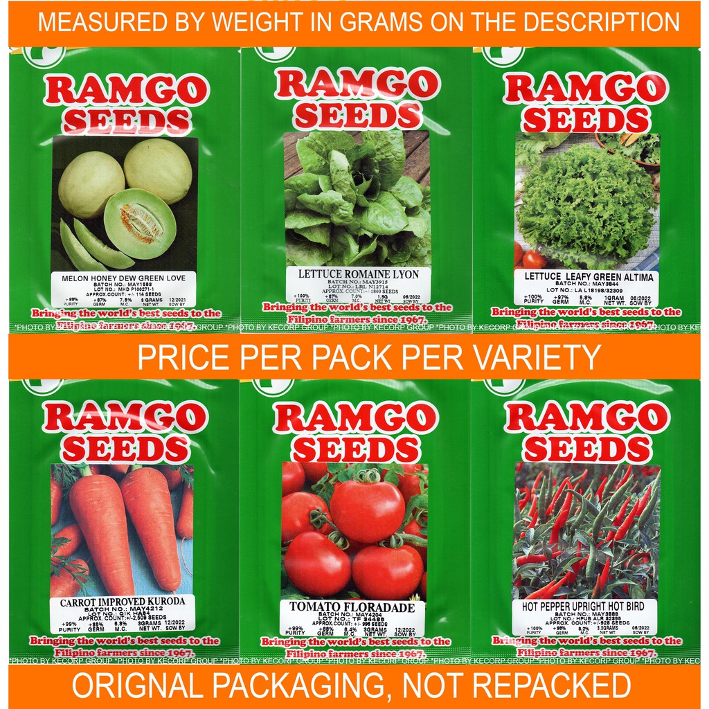 Ramgo Seeds - Sold per Pack per Variety KECORP_S1 | Shopee Philippines