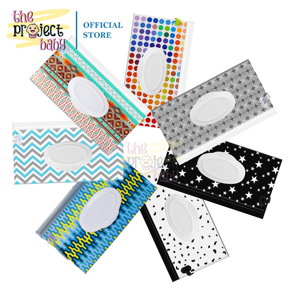 Assorted Travel Wet Wipes Pouch Reusable & Refillable Baby Wipe
