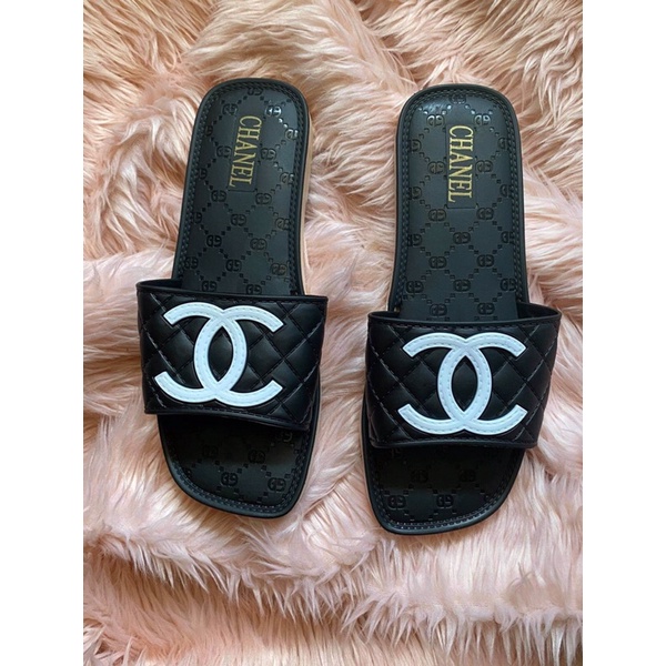 Chanel rubber hot sale slippers