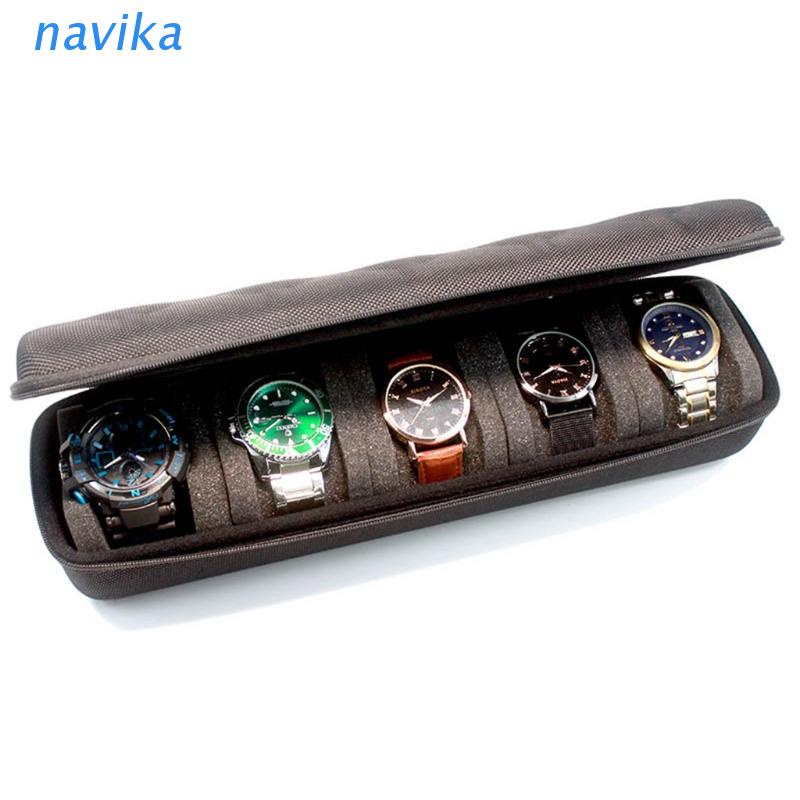 NAV Watch Box Travel Roll Case for 5 watches Storage Watch Protector ...