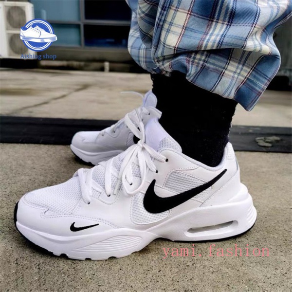 Nike Air Max Fusion White and Black Air Cushion Shoes