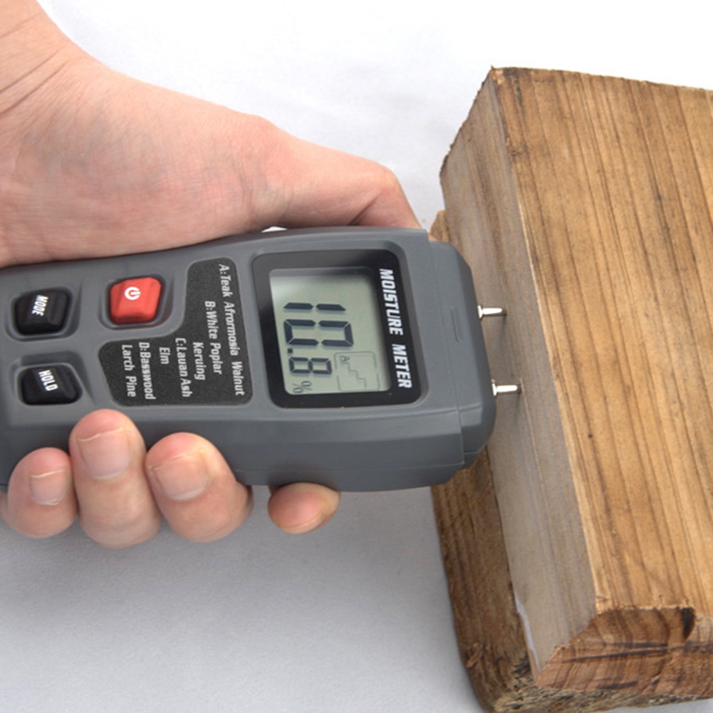 9V Wood Moisture Meter Digital Humidity Tester Timber Damp Detector ...