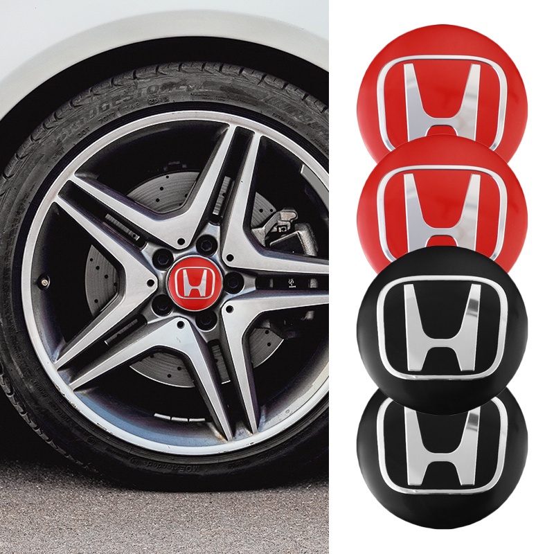 4Pcs Car Wheel Hub Center Cap Metal Emblem Stickers For Honda Civic ...