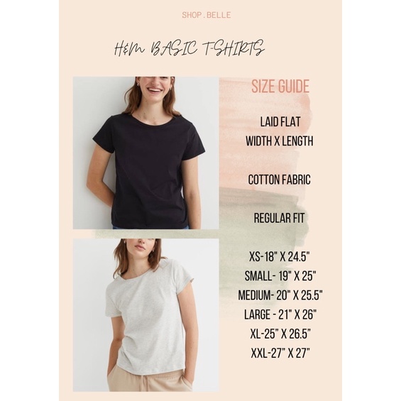 H and m shirt size guide best sale