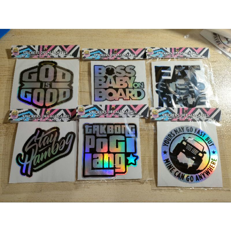 Holographic printed sticker for cars and motorcycles | Shopee Philippines