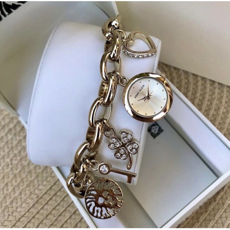 Anne klein charm bracelet watch best sale