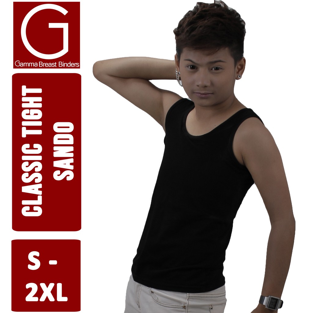 Breast Binder Chest Binder Gamma Classic Tight Sando Black Shopee