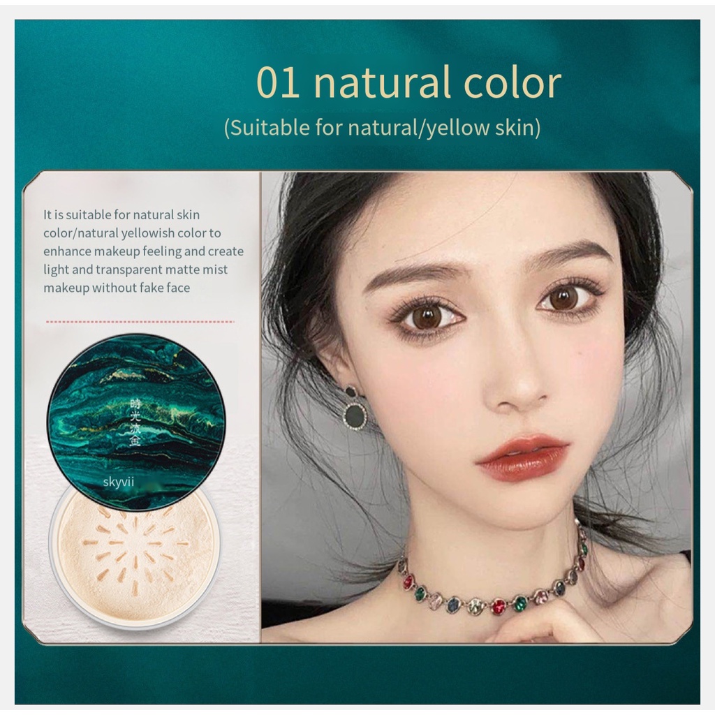 Loose Powder Oil-Contorl Natural Smooth Face Setting Powder Makeup With ...