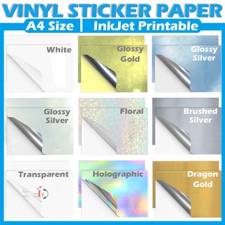 Holographic Spectrum Silver Adhesive Vinyl Roll - Permanent Adhesive Glossy  & Waterproof Vinyl | 12 x 6' | for Crafts, Cricut, Silhouette, Cameo